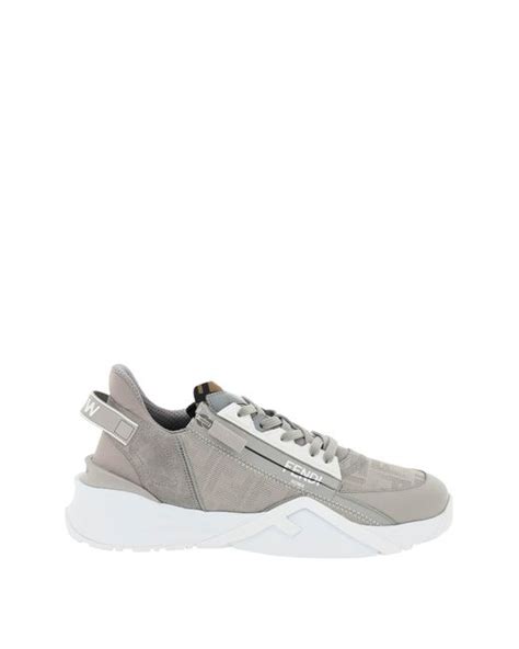 fendi men's logo detail suede sneakers|Fendi flow men's sneakers.